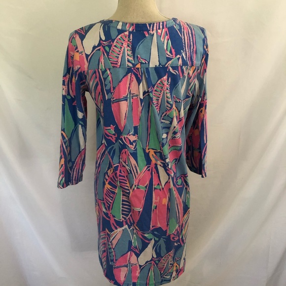 LILLY PULITZER "ALi" T-SHIRT DRESS OUT TO SEA S - Picture 5 of 7